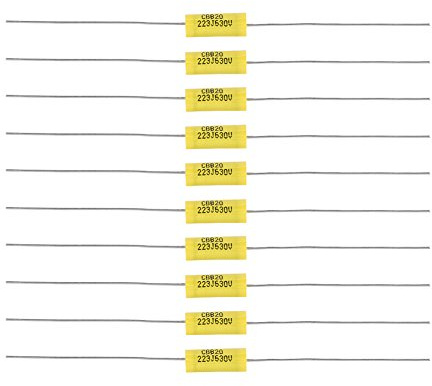 10 stycken axial polyesterfolie kondensator Mylar sortiment kit med lång kabel 0,022uF 630 V metalliserad polypropen film DC Arcotronics för radioverförstärkare radioförstärkare