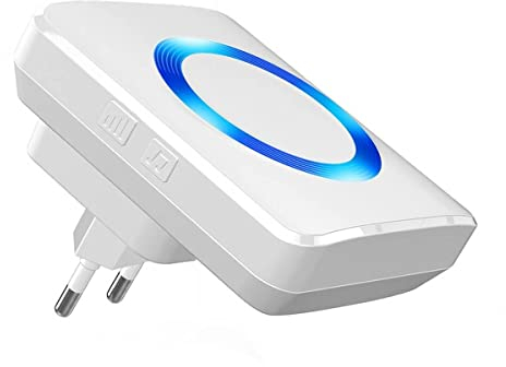 Metzler Steckdosen Funk-Gong Empfänger mit 52 Melodien Funk-Türklingel - mit 52 polyphonen Melodien und LED-Signal