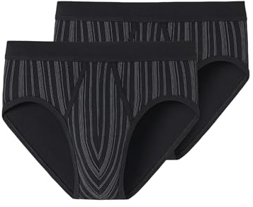 Schiesser Herren 2 Pack Sportslip mit Eingriff - Classic, schwarz_172692, 6/ L