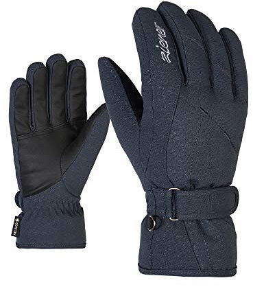 Ziener Damen Karma GTX + Gore Plus Ski-Handschuhe/Wintersport | Wasserdicht, Atmungsaktiv, Sehr Warm, Gray Ink Spark, 6