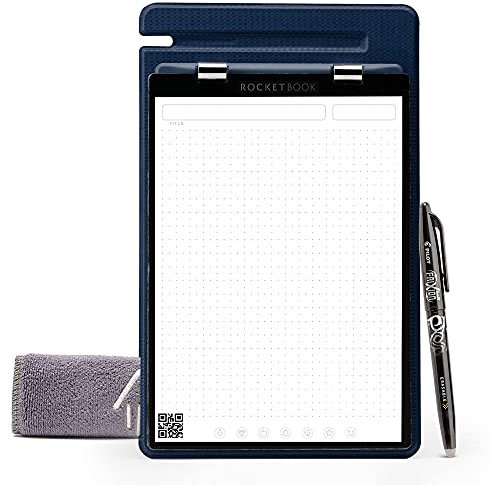 Rocketbook Orbit Legal Pad Executive – intelligenter wiederverwendbarer Rechtsblock – Marineblau, liniert/Punktraster
