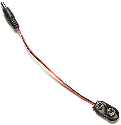 1 unids 9V 19cm I-Type Cable de alimentación de batería DC Plug Clip barril Jack Conector para Arduino