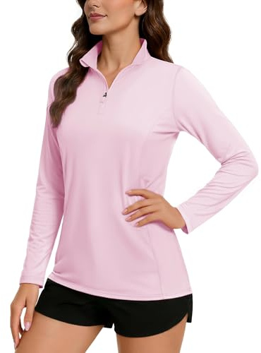 TACVASEN Rash Guard Long Sleeve Tops Women UV Protection Quick Dry T Shirt