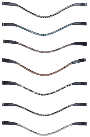 HKM Precious Stirnband Schwarz/Grau/Weiß Einheitgröße