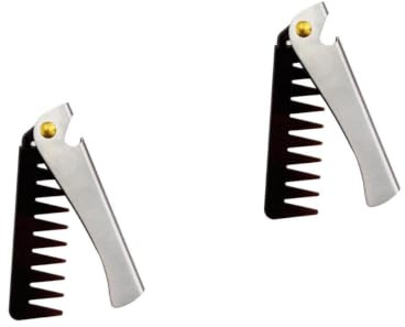 Mikinona 2 Stück Haarkamm Für Männer Strukturierter Zahn-taschenkamm Für Haarstyling Und Kopfhautmassage Für Männer