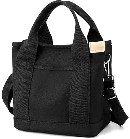 Kleine Tragetasche mit Reißverschluss für Damen, Canvas, Umhängetasche, Umhängetasche, Hobo-Tasche, Kuriertasche 2023