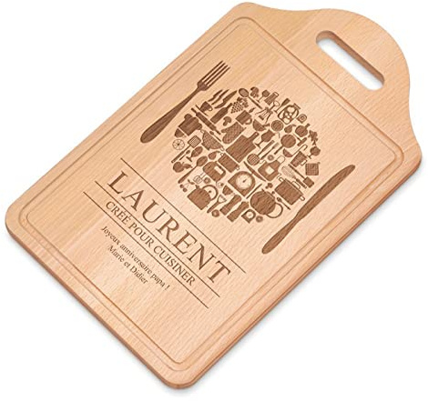 Maverton Planche à découper à personnaliser pour homme, Planche apero | Pour chef de cuisine, Plateau fromage pour papa, pour anniversaire, cuisine accessoire pour lui, Cadeau Noel, cuisinier