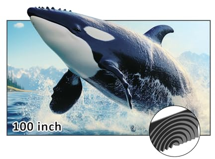 NexiGo 100-Inch Fresnel Projector Screen for Bright Day Light Use, 85% Ambient Light Rejecting ALR Projection Screen for Ultra Short Throw Projector, 16:9 Fixed Frame, Active 3D, HDR