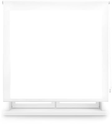 Blindecor Estor Translúcido a Medida | Estor Enrollable a Medida | Color Blanco | 115 x 175 cm (Ancho por Alto) Tamaño de la Tela 112 x 170 cm | Estores Enrollables Translúcidos para Ventanas
