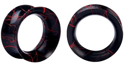 Longbeauty 2 Pcs Extra Weich Silikon Ohr Tunnel Plug Piercing Schmuck 3-25mm