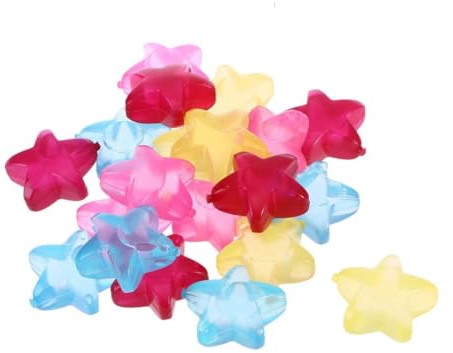 PRETYZOOM 40piezas Cubitos Hielo Reutilizables Plástico Colorido Forma Estrella Enfriadores Rápidos Para Bebidas Sin Diluir Lavables y Reutilizables Para Fiestas y Eventos