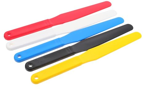 TEHAUX Set 5 Spatole Per Pittura a Olio Raschietti Per Miscelare Colori Strumenti Per Pittura Artistica Facili Da Pulire Per Artisti e Hobbisti Uso in Atelier e Laboratori Creativi