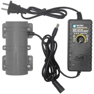 E-Found 24V Vibration Motor, with 110V Adjustable Speed Power Adapter, 3800RPM, Rotary Speed for Massage Bed Vibration Alert Chair, Shaker Motor