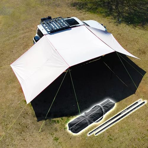 Toldo para Coche, Toldo Camper, Impermeable Tienda de Campaña Lateral , Toldo Portátil Para Maletero de Coche, Toldo A Bordo, Protege Del Sol Y La Lluvia, para Coches, SUV, Exteriores, Camping(Small)