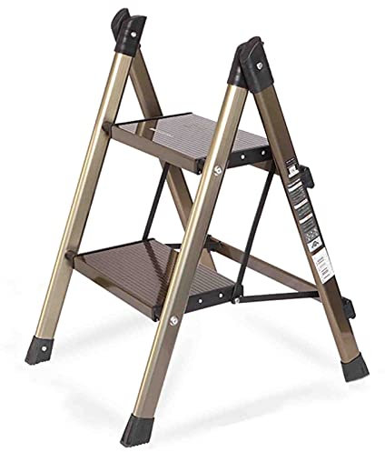 HIGOH Indoor Foldable Thicken Aluminum Alloy Step Stool | Portable Grain Rack Flower Stand | Loadbea150Kg/