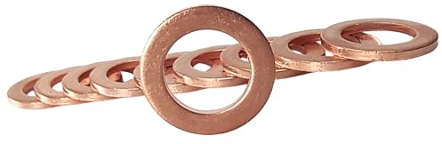 10 Arandelas de Cobre M10 x 16 x 1,5 para tornillos de drenaje de aceite, compatibles con series individuales del grupo VW