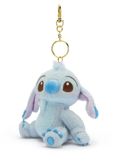 Disney Store Official Peluche Portachiavi Stitch, Lilo e Stitch, 18 cm, Alieno Peluche con Portachiavi Rimovibile, 1+