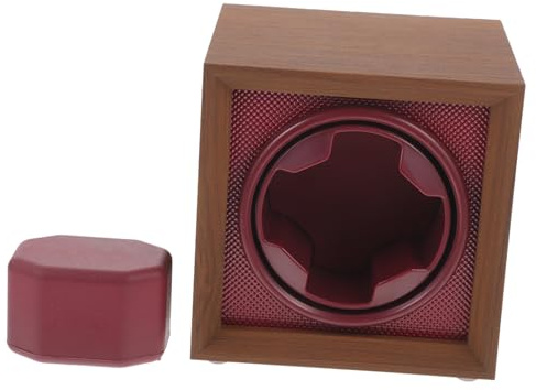 TOPPERFUN Caja Enrolladora Relojes Automática de Madera Estuche Giratorio para Relojes de Diseño Elegante Motor Silencioso Almacenamiento
