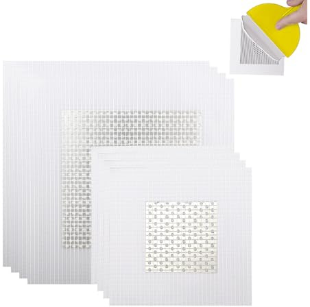 Briking Wall Repair Patch, 8PCS Self-Adhesive Dry Wall Patch Kit 2/4 Inch Aluminum Mesh Patches Plaster Patches for Walls for Drywall Plasterboard Ceiling Holes