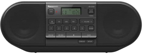 Panasonic RX-D550 Boombox - High Power Portable Stereo AM/FM Radio, Bluetooth, CD, with USB 110-240 Volt (Black)