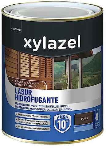 XYLAZEL 2163303 Lasur Protector Hidrofugante Satinado, Color Wengué, 750 ml