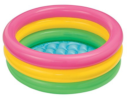 Intex Aufblasbare Pool, Boden, mit 3 Farben, 61 x 22 cm Rohr, 34 Liter