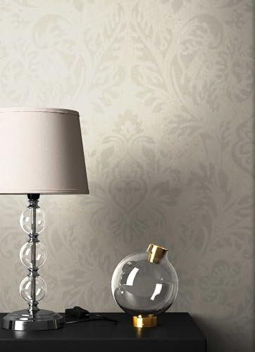 NEWROOM Papel pintado barroco beige vellóntapete barroco Glamour Ornament hermoso diseño moderno 3d mirada , incluyendo papel tapiz guía