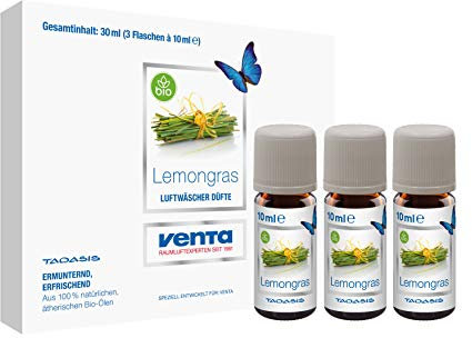 Venta 6048000 Bio-Duft Lemongras, 100 % natürliche ätherischeBio-Öle,3x10ml