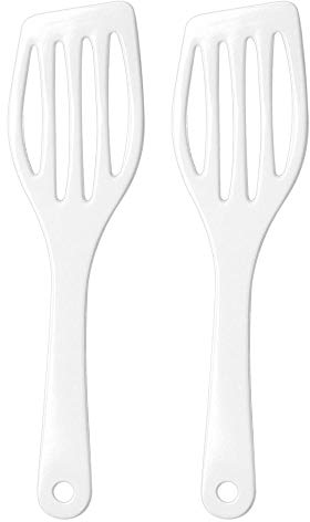 WACA 023-1710 Pfannenwender mit Aufhängeloch, 26 cm, Kunststoff, weiß (2 Stück)