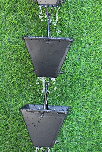 KAM Regenkette für Dachrinnen, natürliches Aluminium, Bronze, 2,5 m