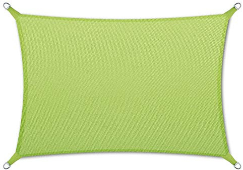 Floordirekt Wasserabweisendes Sonnensegel 5 x 7 m, Hellgrün - Rechteckig - für Garten, Terrasse und Balkon - UV-abweisend & wetterfest