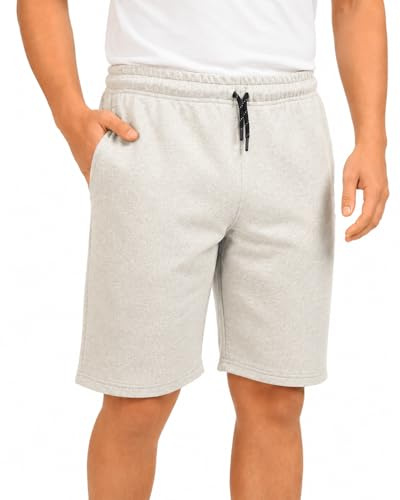 COMEOR Sportbyxor herr korta korta byxor herr shorts, korta joggingbyxor herr löparbyxor, löparshorts herr sommar bomull träningsbyxor Bermuda shorts byxor träningsbyxor tennisbyxor, GRÅ, 4XL