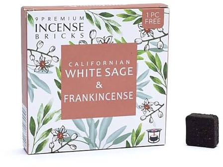 Fragrancia Aromafume - Mattoncini di incenso alla salvia bianca e incenso (1 scatola = 9 mattoni)