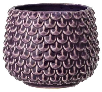 Nordring Maceta Pino - Macetero Decorativo Redondo para Flores e Plantas para Interiores M (13,5 cm ø), Violeta, Cerámica