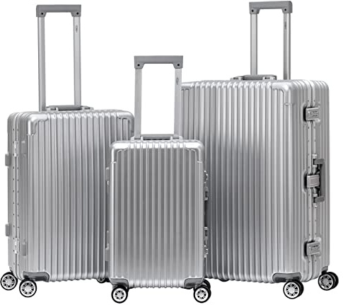Flight Knight Valigia Da Viaggio Premium - 8 Ruote Girevoli - Lucchetto Tsa Integrato - Guscio Rigido Leggero In Aluminio - Bagaglio Da Stiva Resistente - Approvato Per Oltre 100 Compagnie Aeree