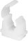 ROHANS Single 15mm HINGED Pipe Clips TS15 for PIPEWORK Black, White, Red, Yellow, Blue, Pack of 5, 10, 15, 20, 50, 100 (5, White)