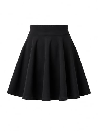 C K CrisKat Falda Corta Mujer Elástica Plisada Básica Patinador Básica Falda Tenis (FR/ES, Letras, XL, Regular, Regular, Negro)