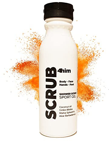 Scrub viso corpo uomo esfoliante pelle grassa delicato contro acne e punti neri con ACIDO SALICILICO e ALOE 300 ml