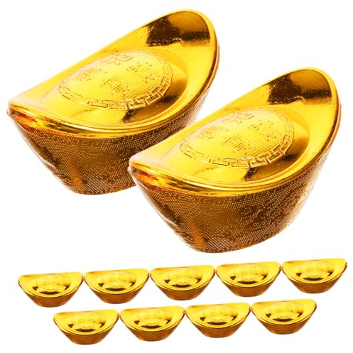 Healvian 12stücke Dekorativer Chinesischen Stil Bonbonschachtel Yuan Bao Ornament Reichtums Candy Container Barren Modellierdekor