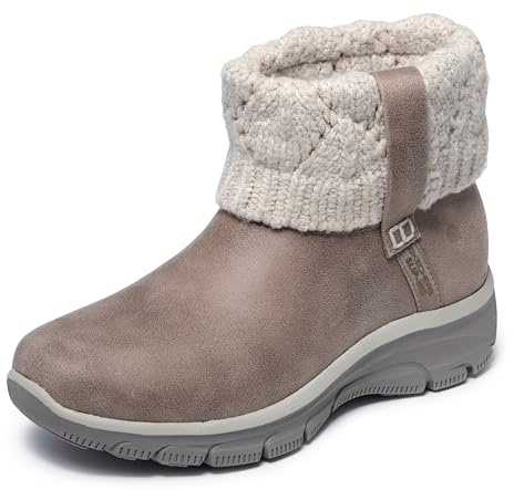 Skechers Damen Easy Going-Cozy Weather 2-Hands Free Slip-ins Stiefelette, Taupe, 38.5 EU