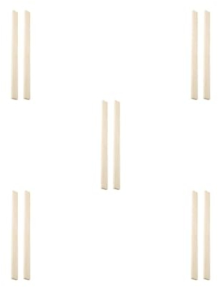 5 Set 2X Portable Wooden Rolling Pin Guides Measuring Dough Strips Length 40 cm 5mm, Wood Color