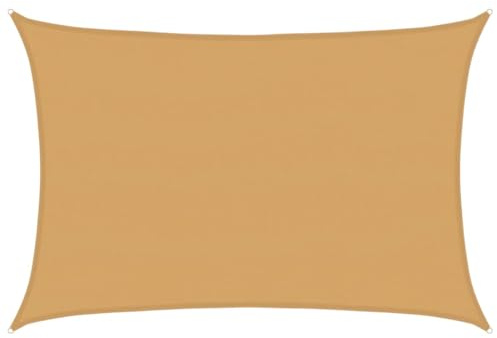 vidaXL Toldo de Vela Rectangular HDPE Arena 160 g/m² 5x7 m