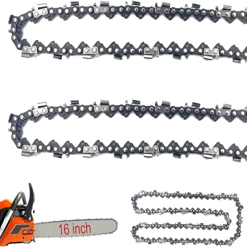 2 Stück Sägeketten, 16 Zoll 3/8 Kettensäge Kette Kettensägenketten Mini Kettensägen Ketten Universal Chainsaw Chain für Zimmerei und Landschaftsbau