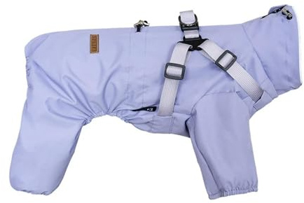 CMZYBBD Hunderegenmantel Hunde Regenmantel Mit Kabelbaum Leicht Wasserdichtem Haustier Regenmantel Für Kleine Hunde Verstellbare Reflektierende Hunderegen Overalls-lila-2xl
