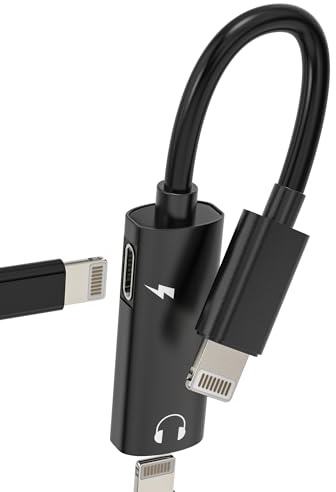 Adattatore Lightning 2 in 1 Per IPhone 14 13 Jack auricolari E Caricabatterie Audio Per Apple Connettore AUXiliare Cavo Doppio Splitter Per IPad Cuffie E Accessori Auto Tablet Musica
