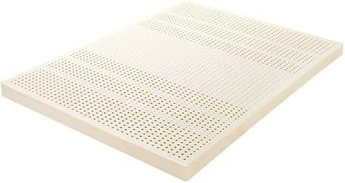 KUGGKKTP Matratzenauflage aus Naturlatex, weiche orthopädische Matratze mit H2-Festigkeit und 7 Zonen, Abnehmbarer Bezug (3 Zoll, 200 x 220 cm (79 x 86 Zoll))