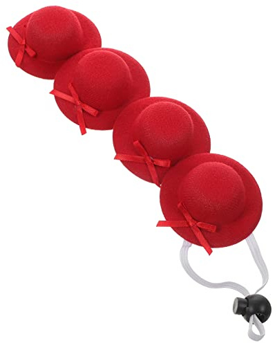 COLLBATH Miniatur Puppenhut 4 Stück Kleine Dekorative Kleiner Hüte Aus Stoff Für Selbstgemacht Basteln Miniaturhäuser Rollenspiel Kinder