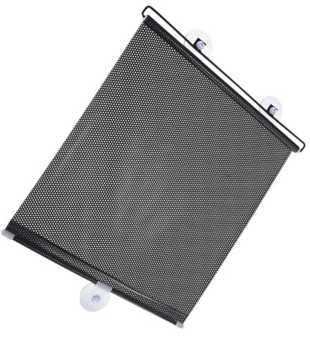 CORHAD Sonnenschutzrollo Aus Strapazierfähigem Material Mit Saugnapf Nagelfrei Für Küche Und Wohnräume 58x125cm Schwarzes Muster Multifunktionaler Lichtschutz