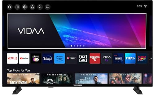 Telefunken QLED Smart TV 40 Pollici QF40VP750S Full HD, HDR con Sintonizzatore Triplo Integrato, LED Nero