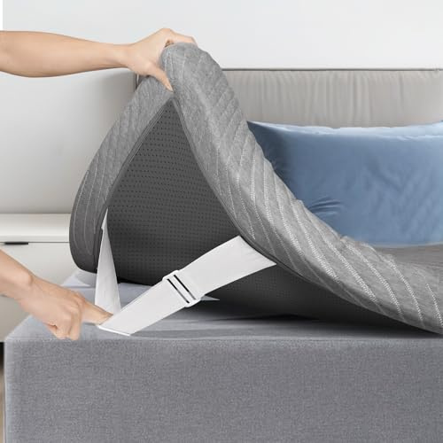 Frideko Gel Memory Foam Mattress Topper Single, Mattress Topper Single Bed for Back Pain Relief, Bamboo Fibre Cover OEKO-TEX Certified (90x190x7.6cm)